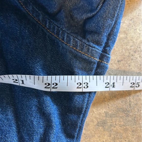 Dark blue denim shirt dress - button front w/chest pockets long sleeve - Picture 7 of 8